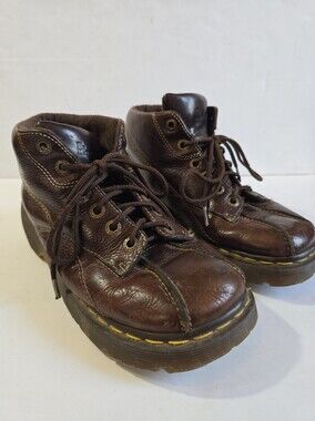 Vintage Dr Marten Daisy Ankle Boots Brown Womens Size 10